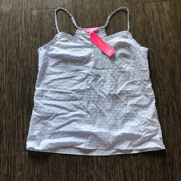 NWT Lilly Pulitzer Ruffled Dusk Top - Picture 3 of 5